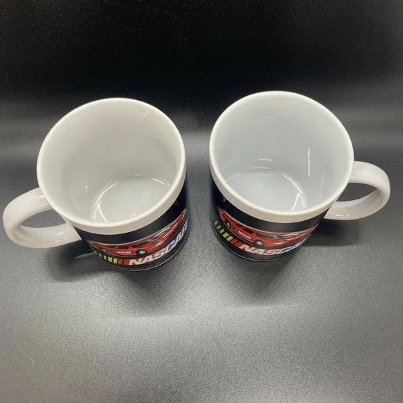 2 NASCAR Mugs Coffee Cups Sherwood Collectibles 2005 Set of 2 Racing Cars Logo - Picture 5 of 7